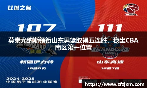 莫泰尤纳斯领衔山东男篮取得五连胜，稳坐CBA南区第一位置